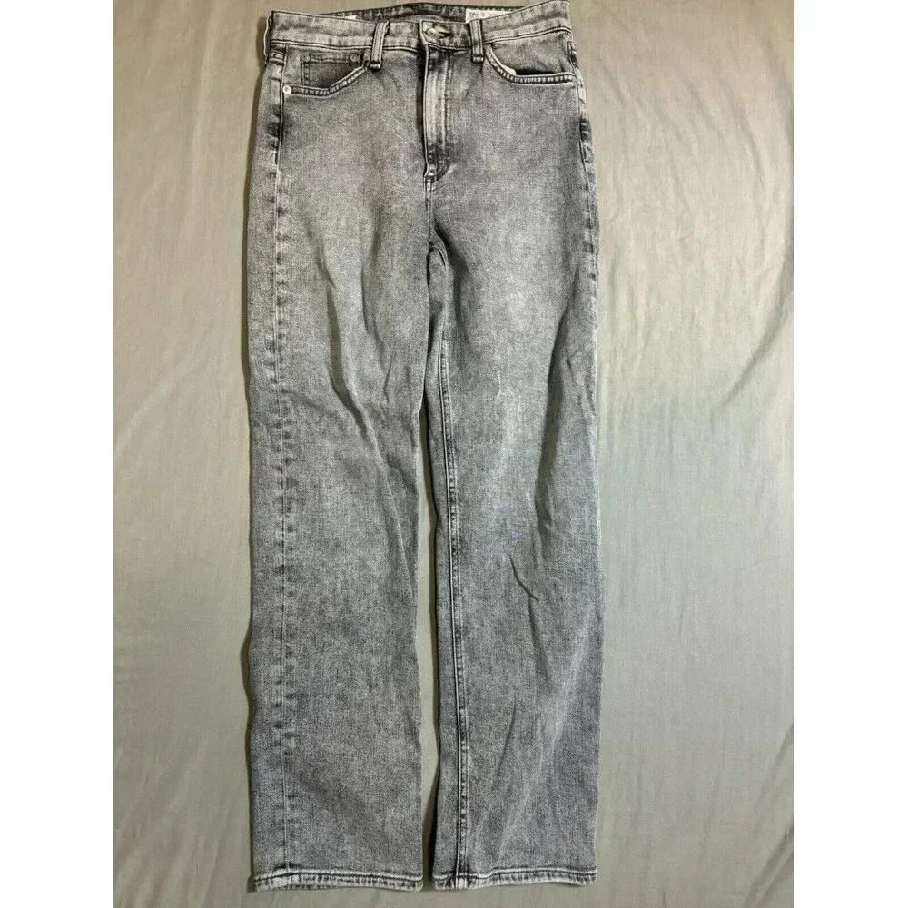 Rag & Bone Nina High Rise Ankle Cigarette Jeans Dusty Trail Gray 27